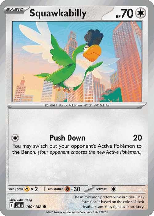 Squawkabilly #160 from Destined Rivals - Common - Illustrated by Julie Hang