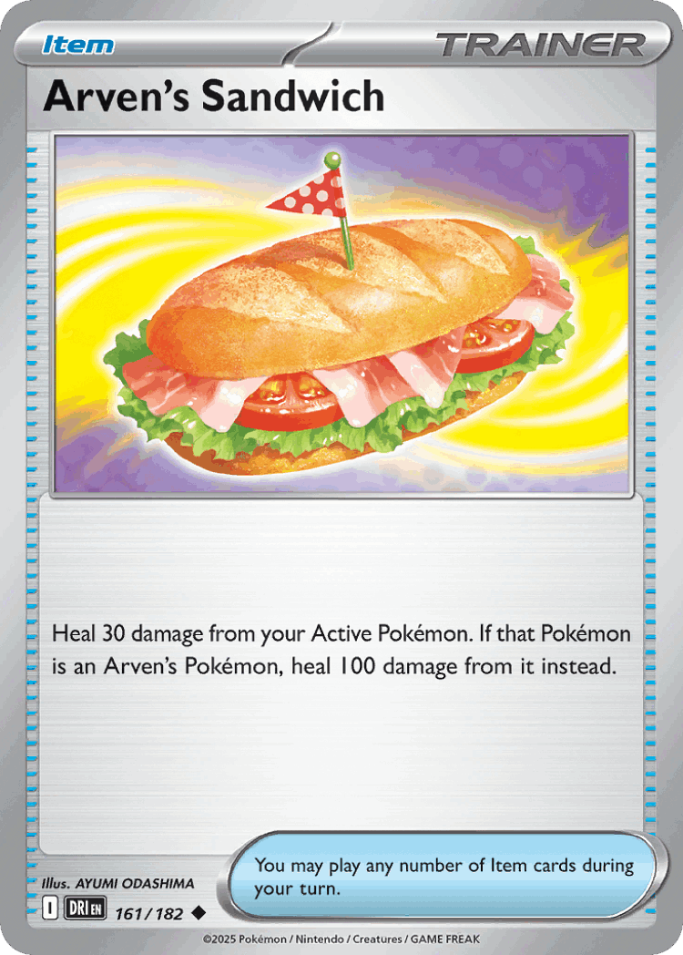 Arven's Sandwich #161 from Destined Rivals - Uncommon - Illustrated by AYUMI ODASHIMA