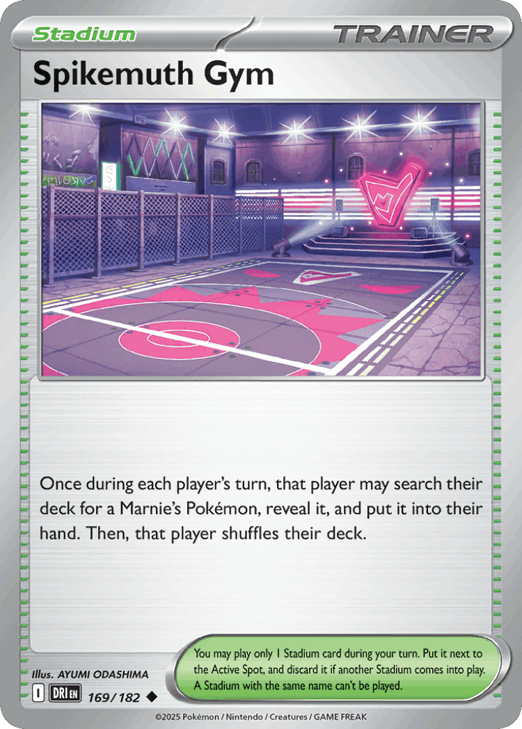 Spikemuth Gym #169 from Destined Rivals - Uncommon - Illustrated by AYUMI ODASHIMA