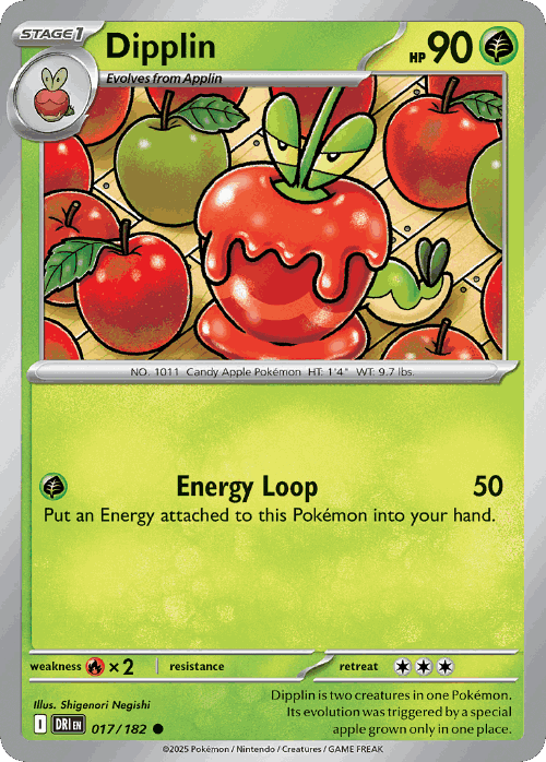 Dipplin Pokémon TCG card art