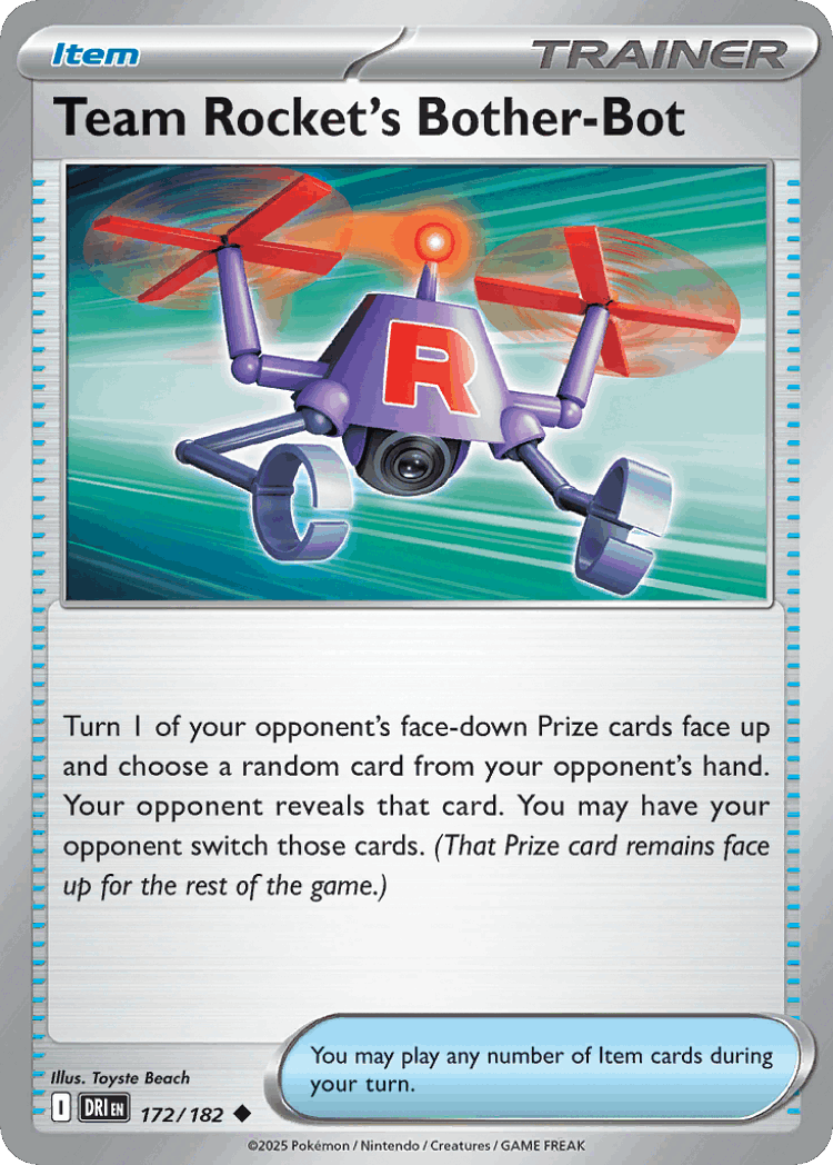 Team Rocket's Bother-Bot #172 from Destined Rivals - Uncommon - Illustrated by Toyste Beach