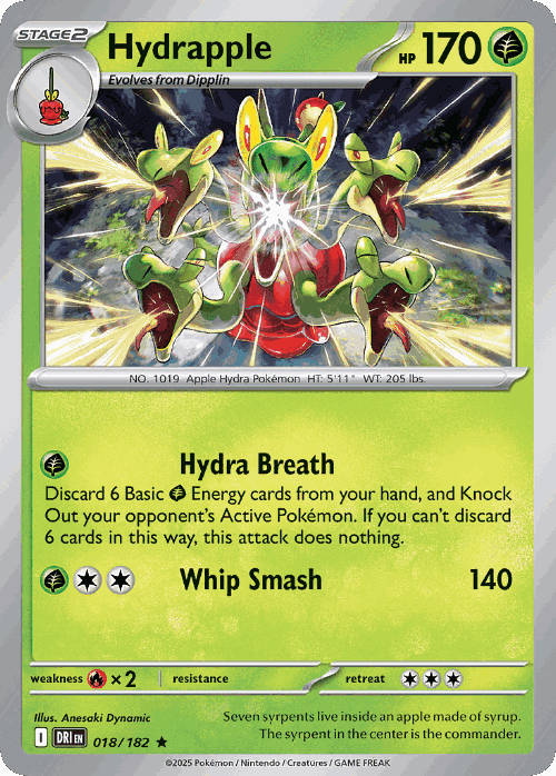 Hydrapple Pokémon TCG card art