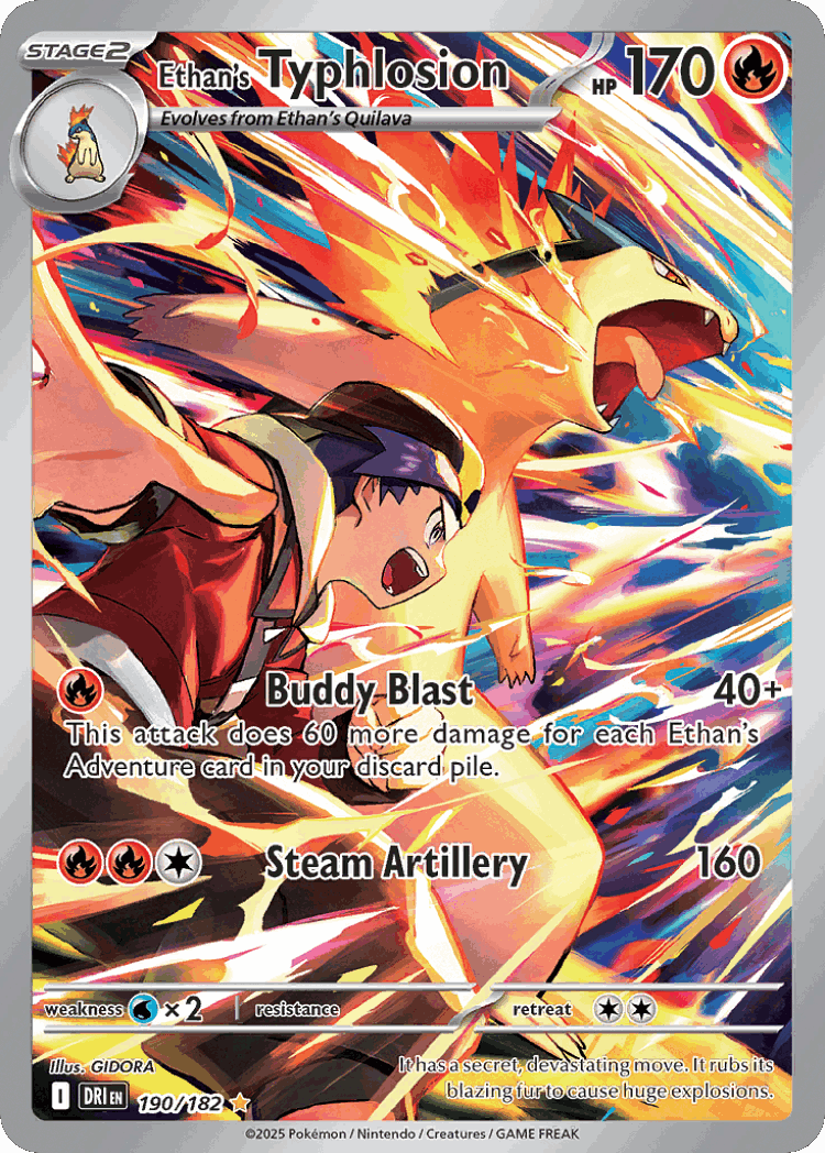 Ethan's Typhlosion #190 from Destined Rivals - Illustration Rare - Illustrated by GIDORA