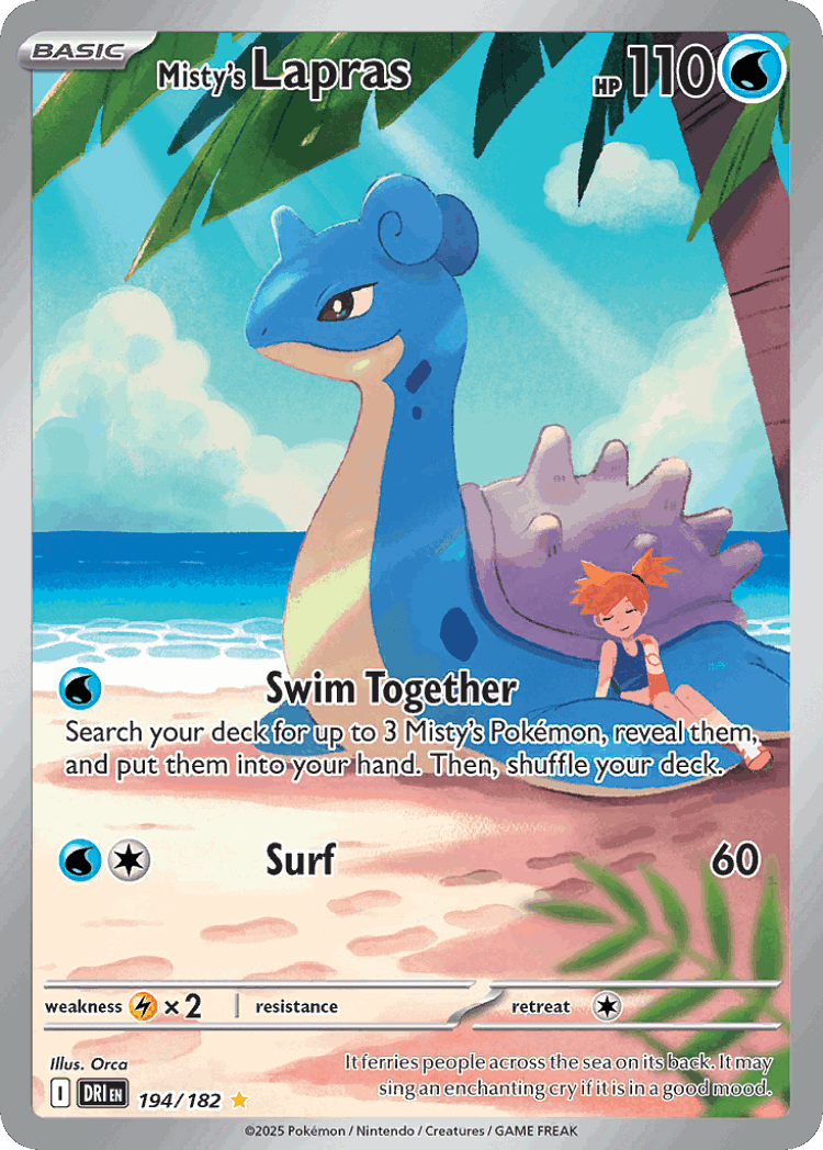 Misty's Lapras cover card
