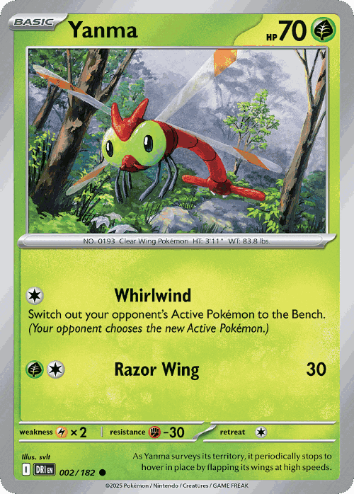 Yanma Pokémon TCG card art