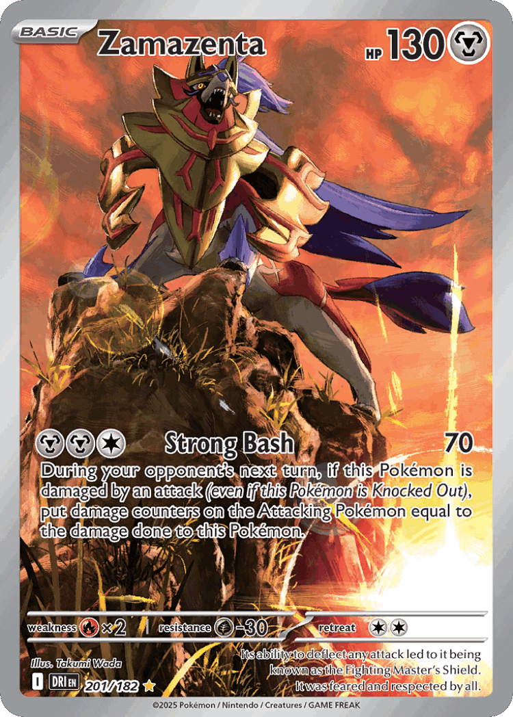 Zamazenta #201 from Destined Rivals - Illustration Rare - Illustrated by Takumi Wada