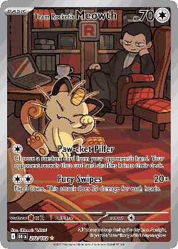 Team Rocket's Meowth card art