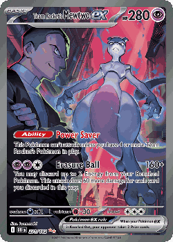 Team Rocket's Mewtwo ex card art