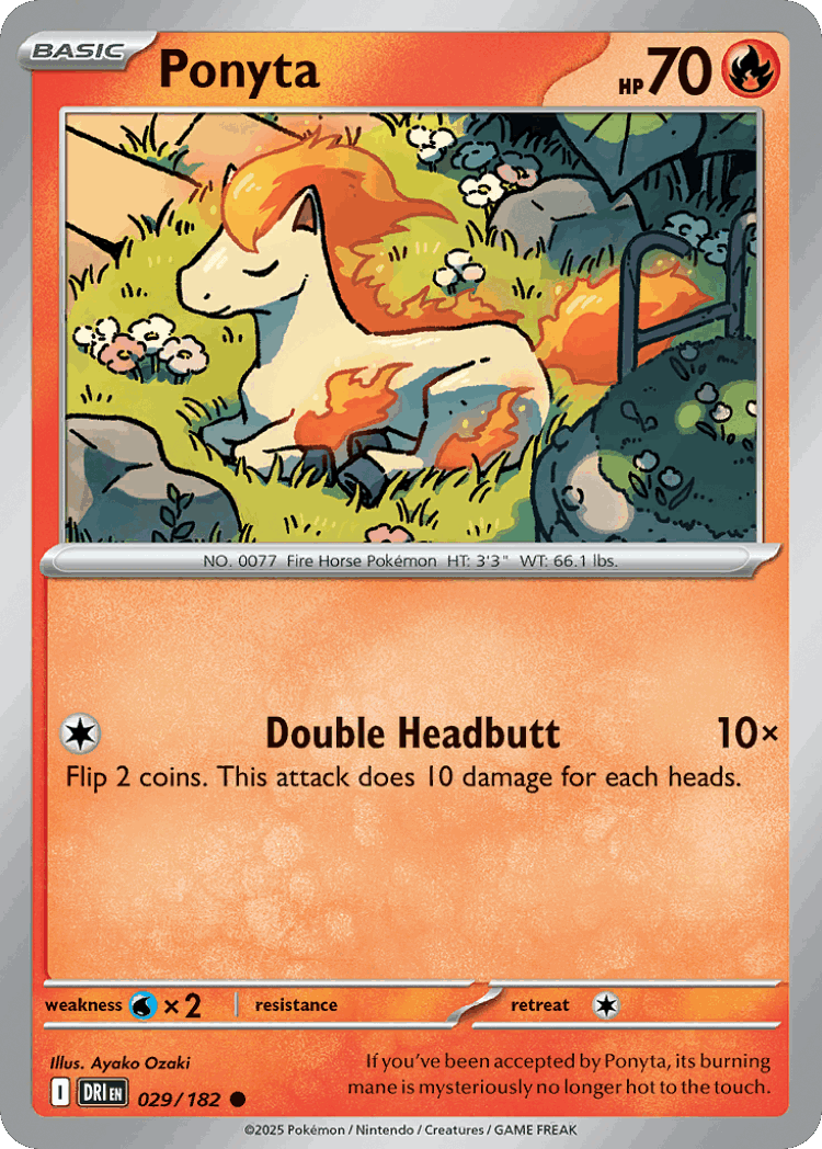 Ponyta #29 from Destined Rivals - Common - Illustrated by Ayako Ozaki