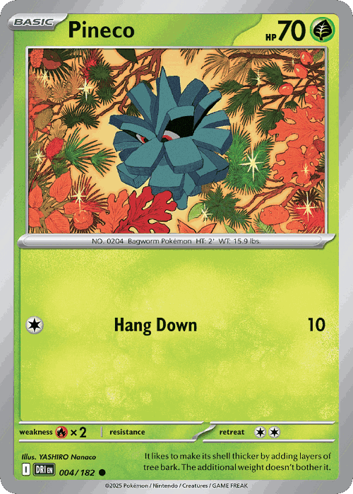 Pineco Pokémon TCG card art