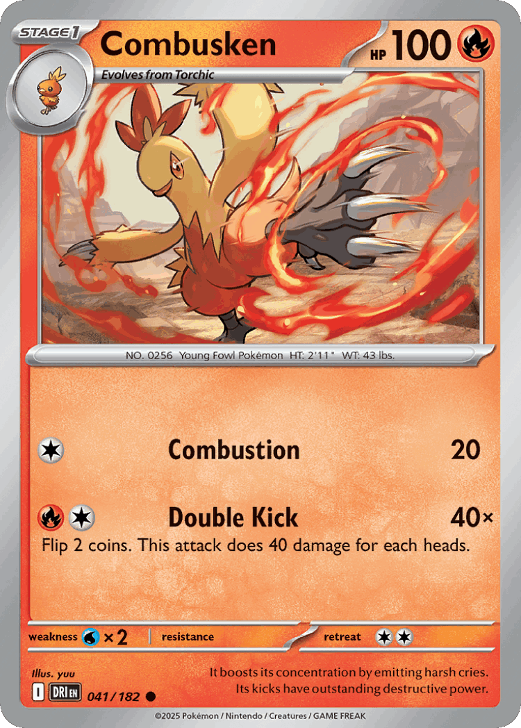 Combusken #41 from Destined Rivals - Common - Illustrated by yuu