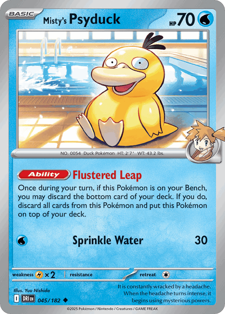Misty's Psyduck #45 from Destined Rivals - Uncommon - Illustrated by Yuu Nishida