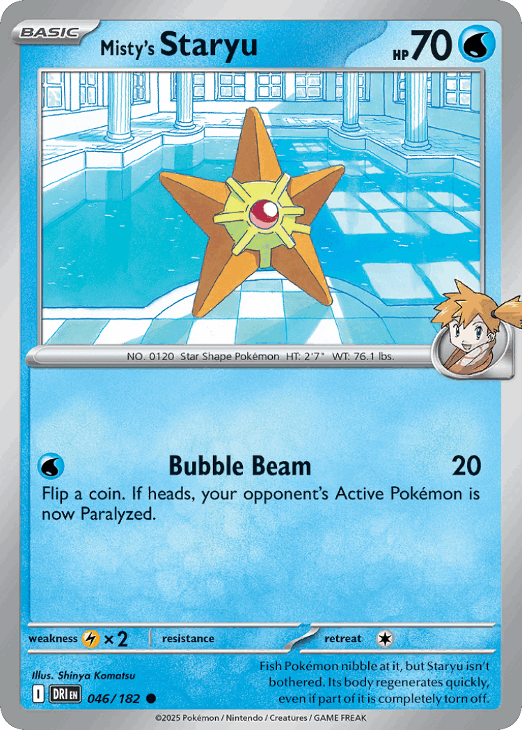 Misty's Staryu #46 from Destined Rivals - Common - Illustrated by Shinya Komatsu