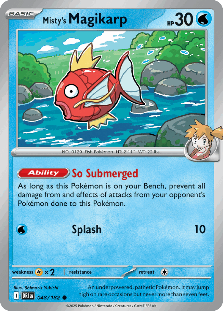 Misty's Magikarp #48 from Destined Rivals - Common - Illustrated by Shimaris Yukichi