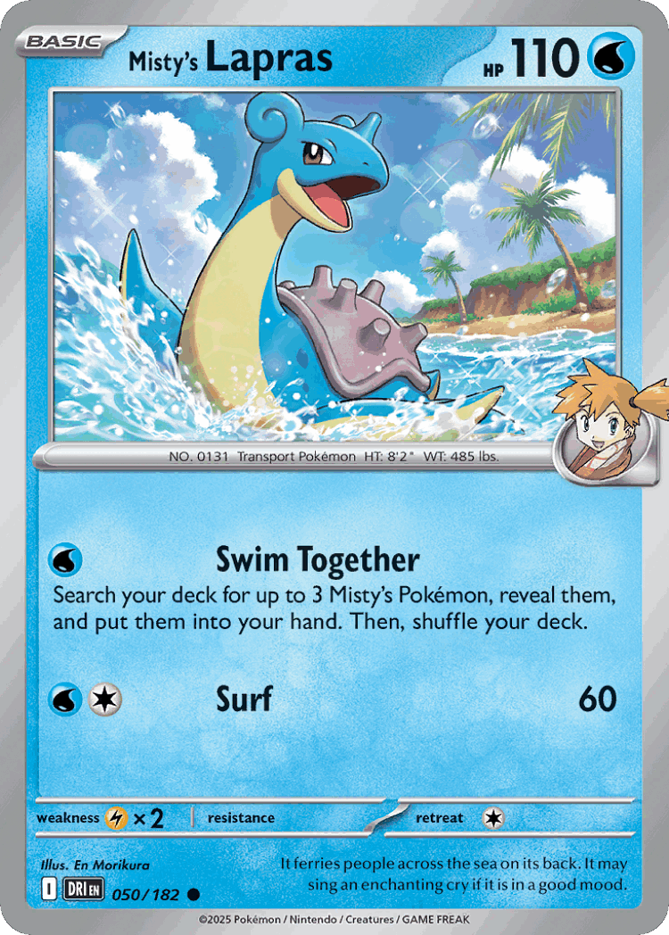 Misty's Lapras #50 from Destined Rivals - Common - Illustrated by En Morikura