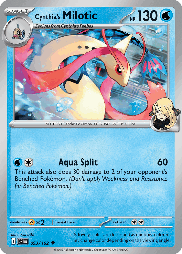 Cynthia's Milotic #53 from Destined Rivals - Uncommon - Illustrated by You Iribi