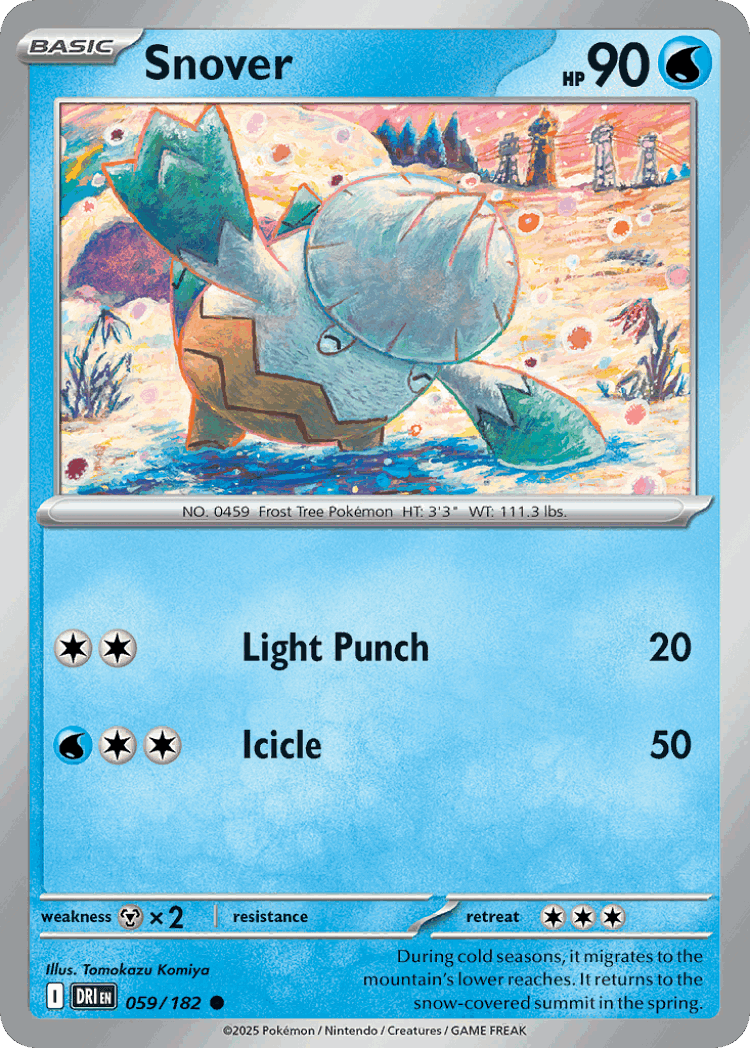 Snover #59 from Destined Rivals - Common - Illustrated by Tomokazu Komiya