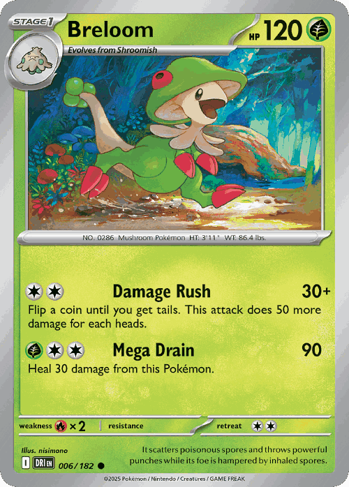 Breloom Pokémon TCG card art