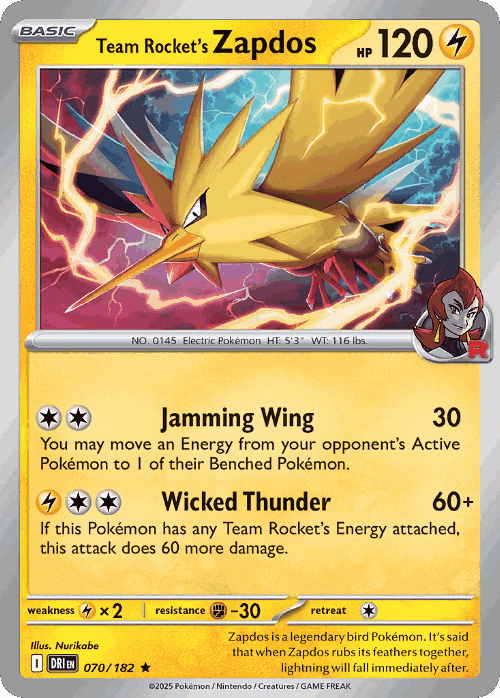 Team Rocket's Zapdos 70, Destined Rivals