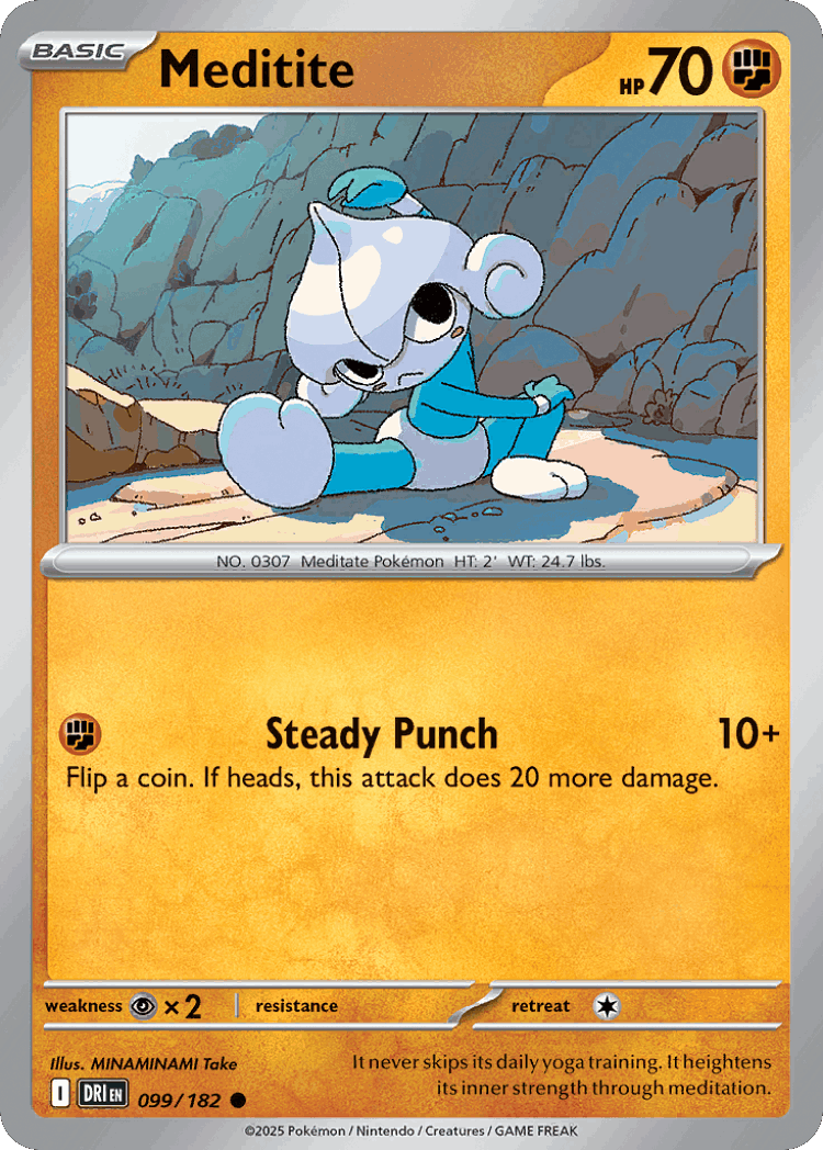 Meditite #99 from Destined Rivals - Common - Illustrated by MINAMINAMI Take