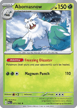 Abomasnow Pokémon TCG card art