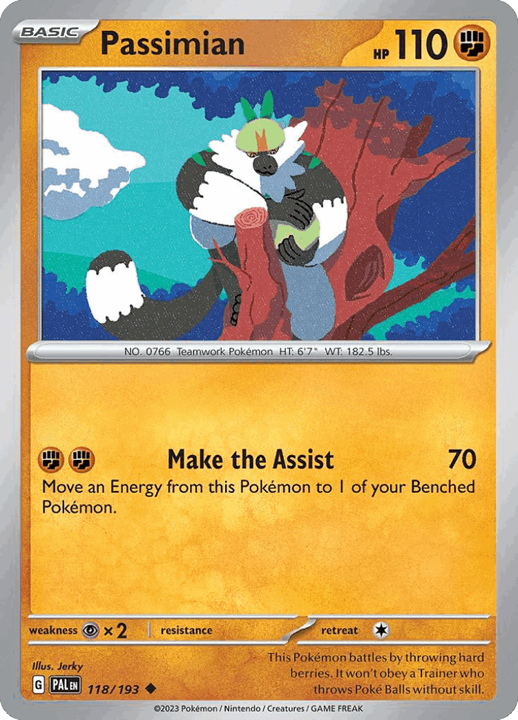 Passimian #118 from Paldea Evolved - Uncommon - Illustrated by Jerky