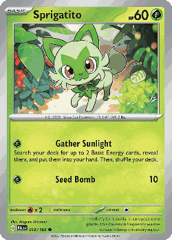 Sprigatito Pokémon TCG card art