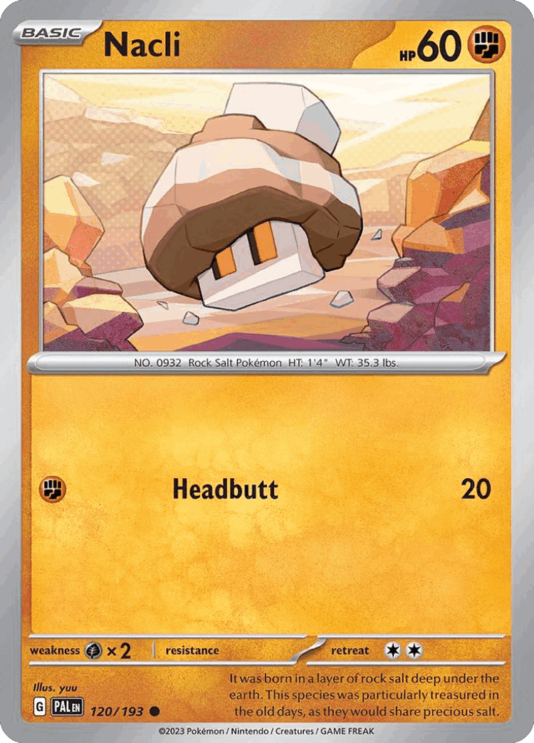 Nacli #120 from Paldea Evolved - Common - Illustrated by yuu
