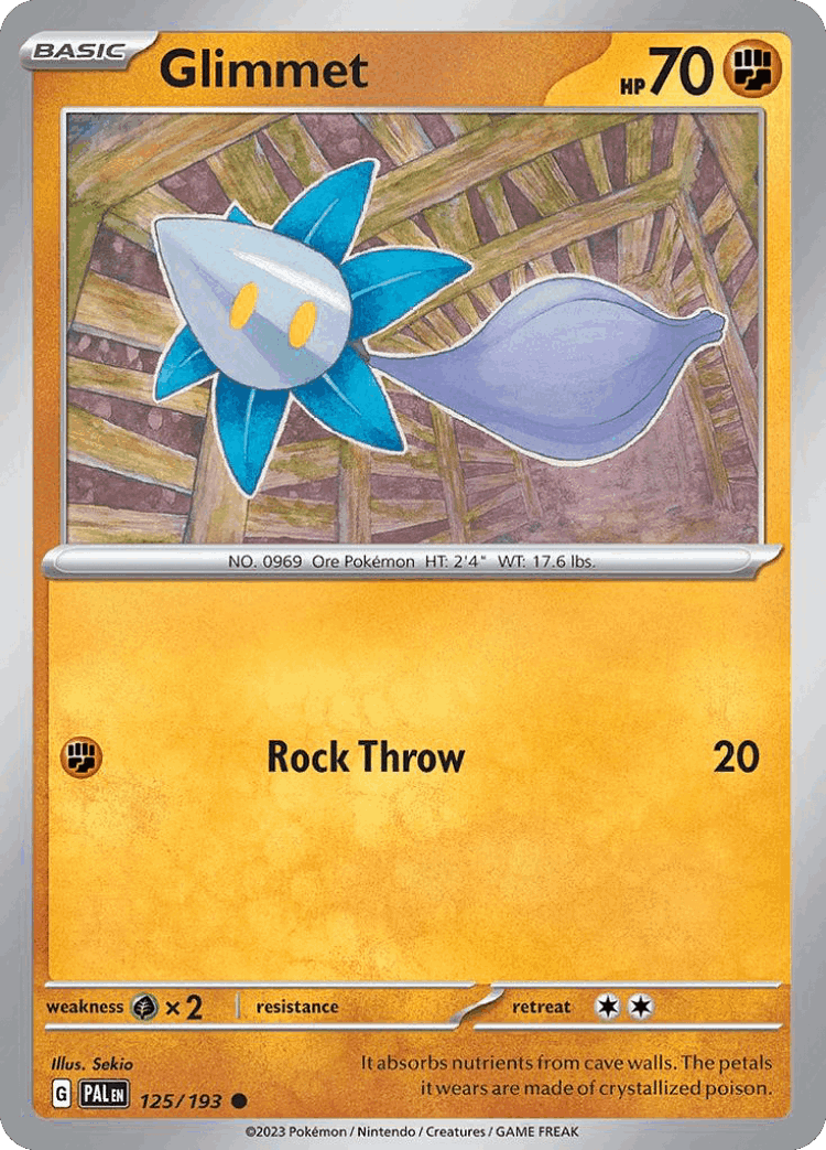 Glimmet #125 from Paldea Evolved - Common - Illustrated by Sekio