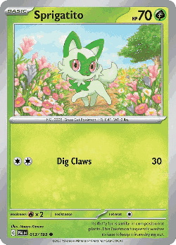 Sprigatito Pokémon TCG card art