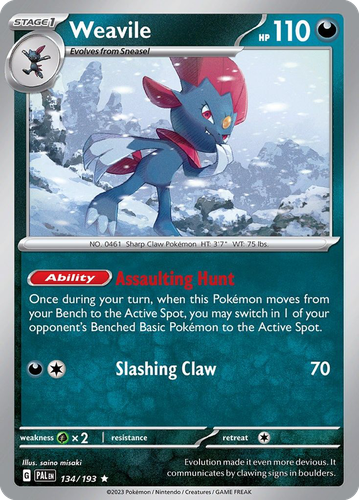 Weavile 134, Paldea Evolved