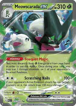Meowscarada ex Pokémon TCG card art