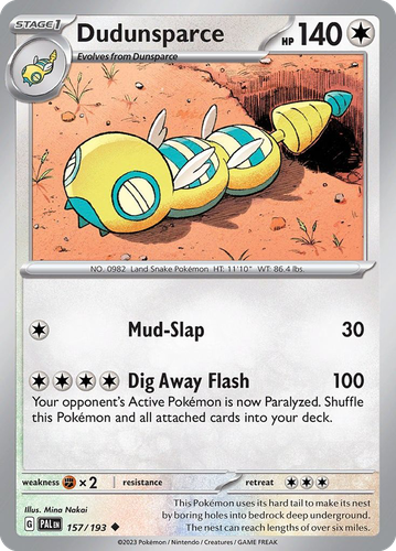 Dudunsparce 157, Paldea Evolved
