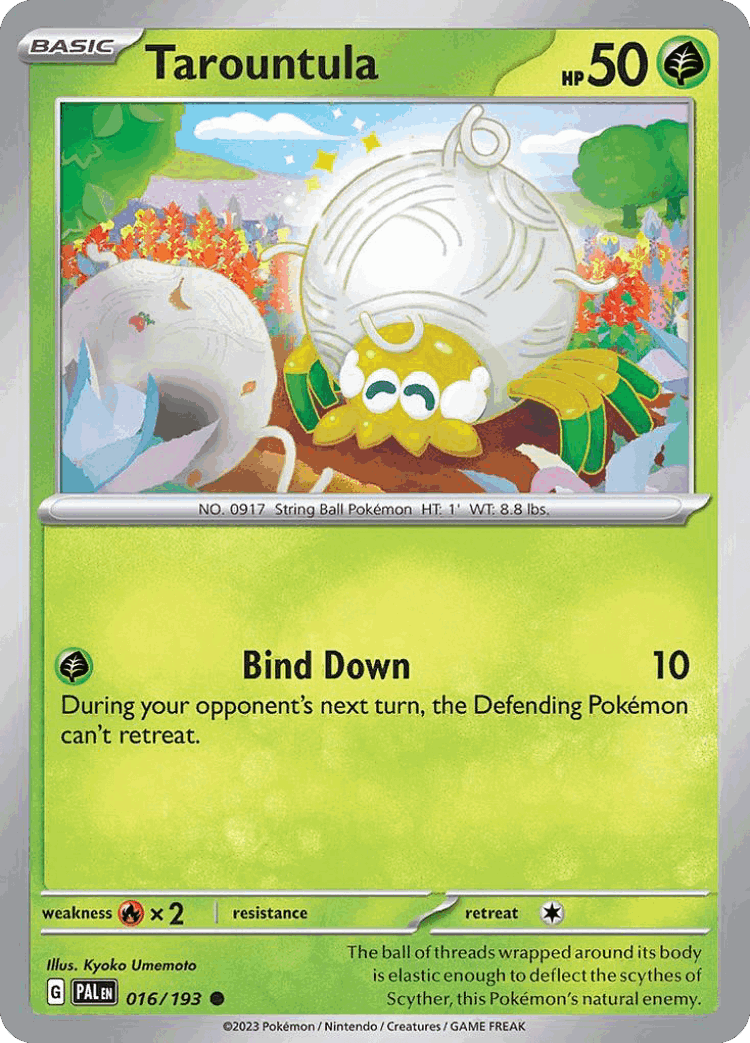 Tarountula #16 from Paldea Evolved - Common - Illustrated by Kyoko Umemoto