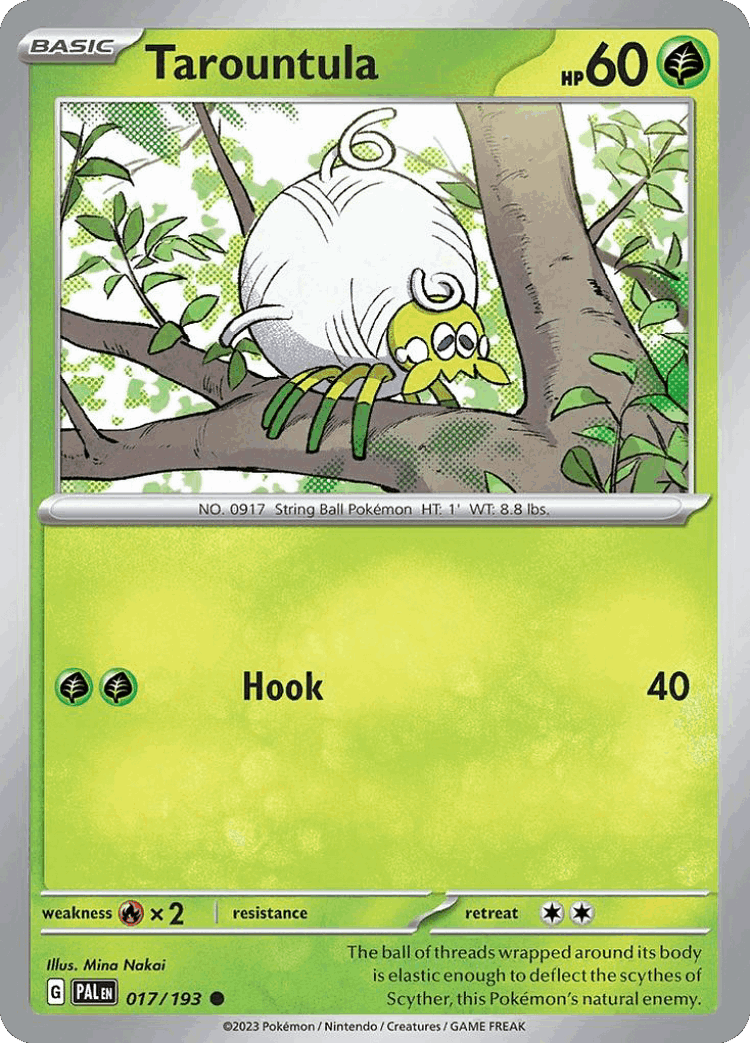 Tarountula #17 from Paldea Evolved - Common - Illustrated by Mina Nakai
