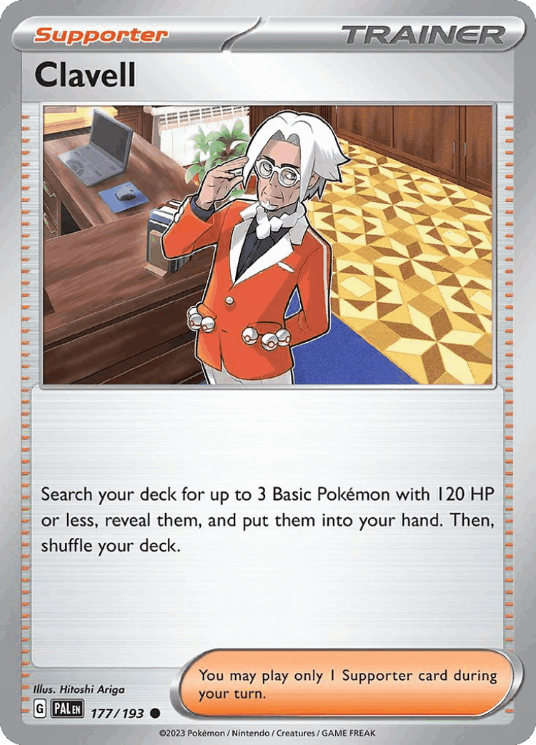 Clavell #177 from Paldea Evolved - Common - Illustrated by Hitoshi Ariga