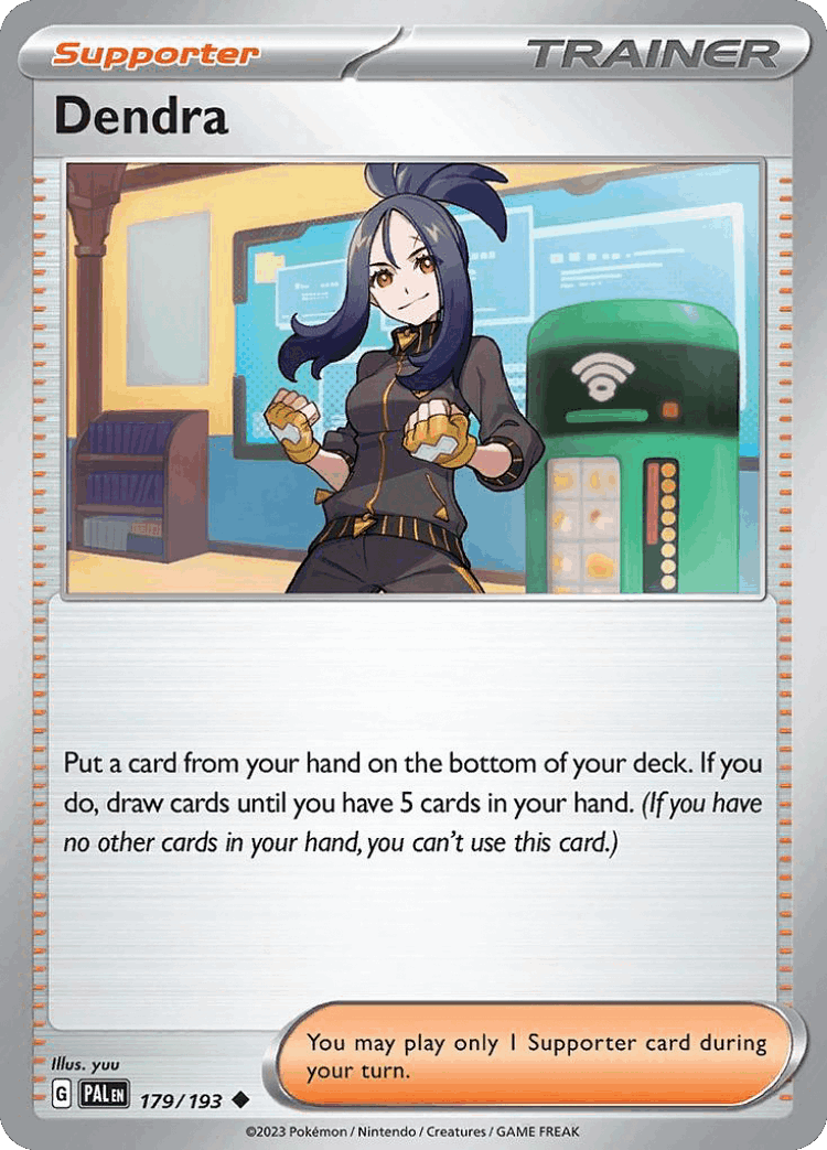 Dendra #179 from Paldea Evolved - Uncommon - Illustrated by yuu