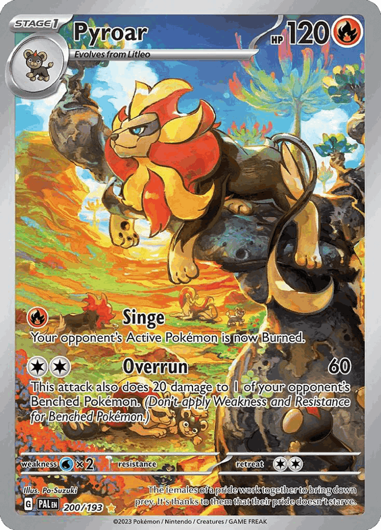Pyroar #200 from Paldea Evolved - Illustration Rare - Illustrated by Po-Suzuki