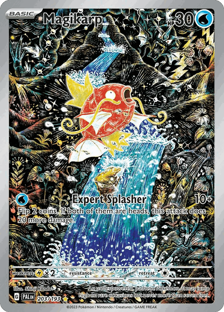 Magikarp #203 from Paldea Evolved - Illustration Rare - Illustrated by Shinji Kanda