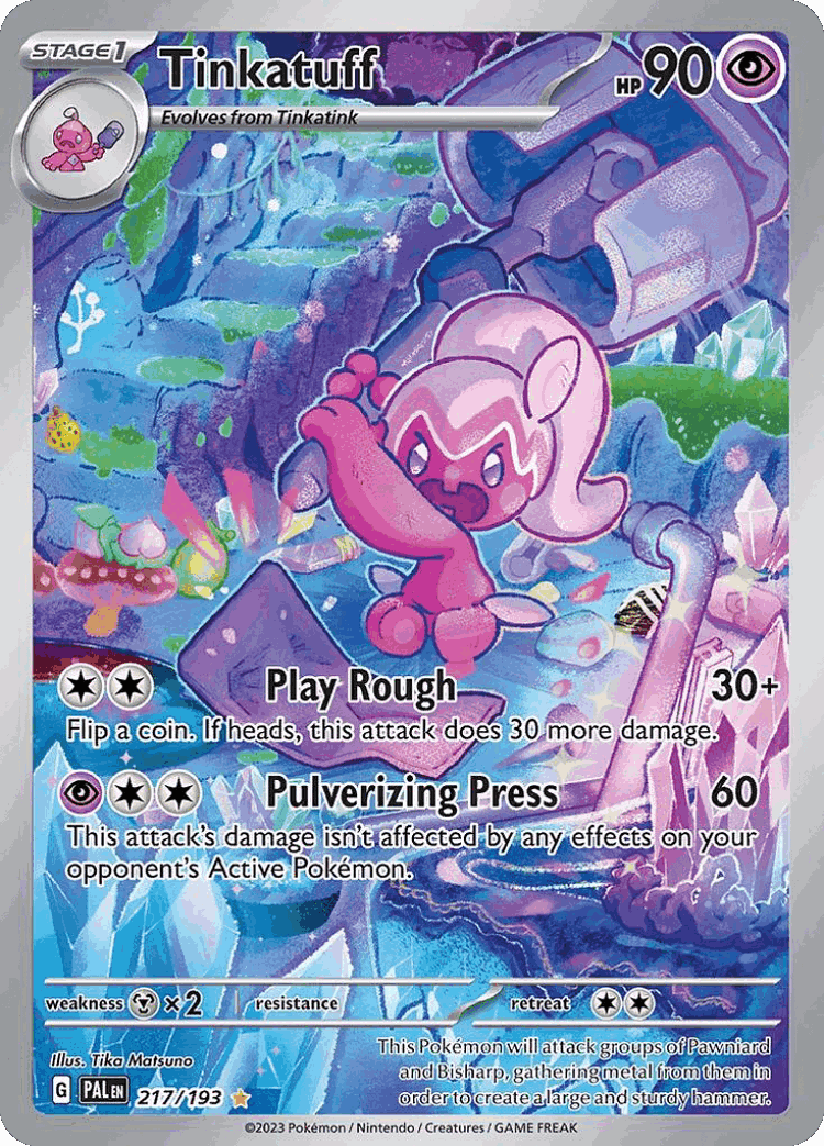 Tinkatuff #217 from Paldea Evolved - Illustration Rare - Illustrated by Tika Matsuno