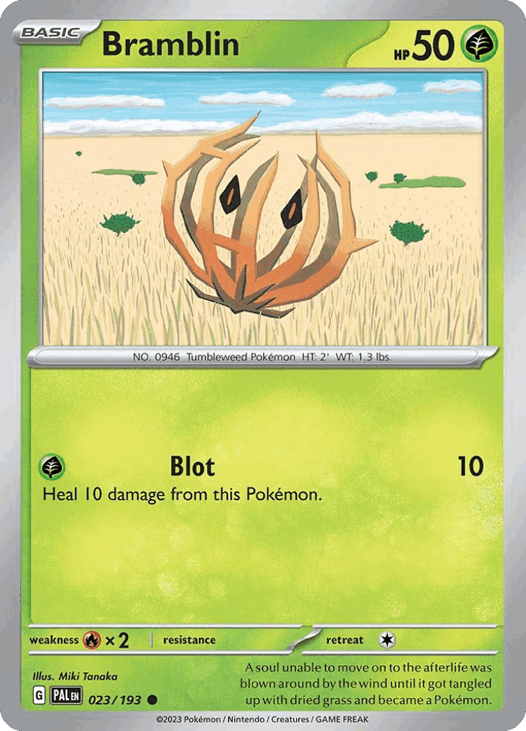 Bramblin #23 from Paldea Evolved - Common - Illustrated by Miki Tanaka