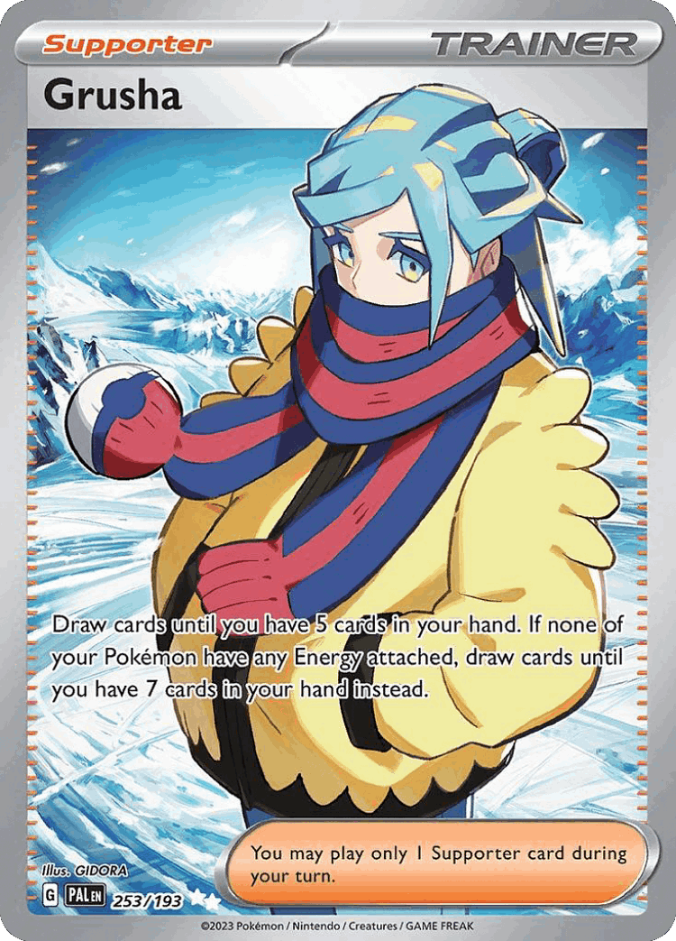 Grusha #253 from Paldea Evolved - Ultra Rare - Illustrated by GIDORA