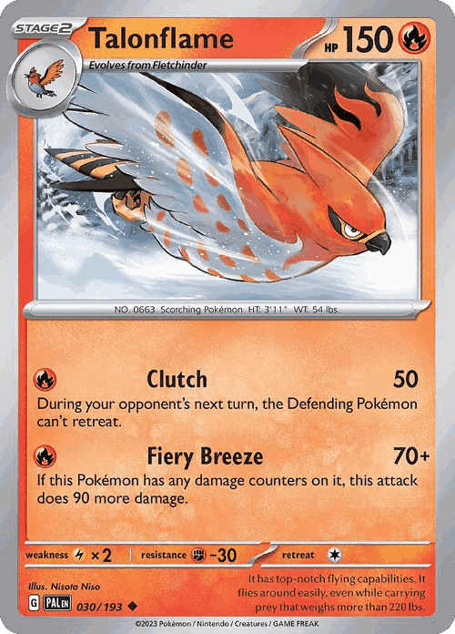 Talonflame 30, Paldea Evolved