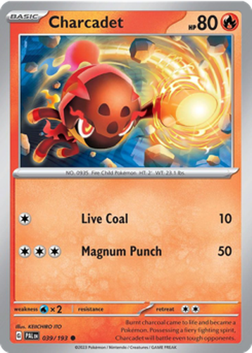 Charcadet #39 from Paldea Evolved - Common - Illustrated by KEIICHIRO ITO