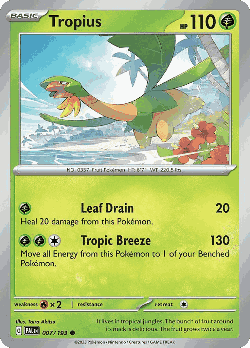 Tropius Pokémon TCG card art