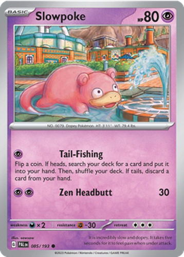 Slowpoke #85 from Paldea Evolved - Common - Illustrated by sowsow