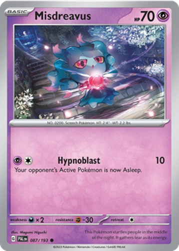 Misdreavus #87 from Paldea Evolved - Common - Illustrated by Megumi Higuchi