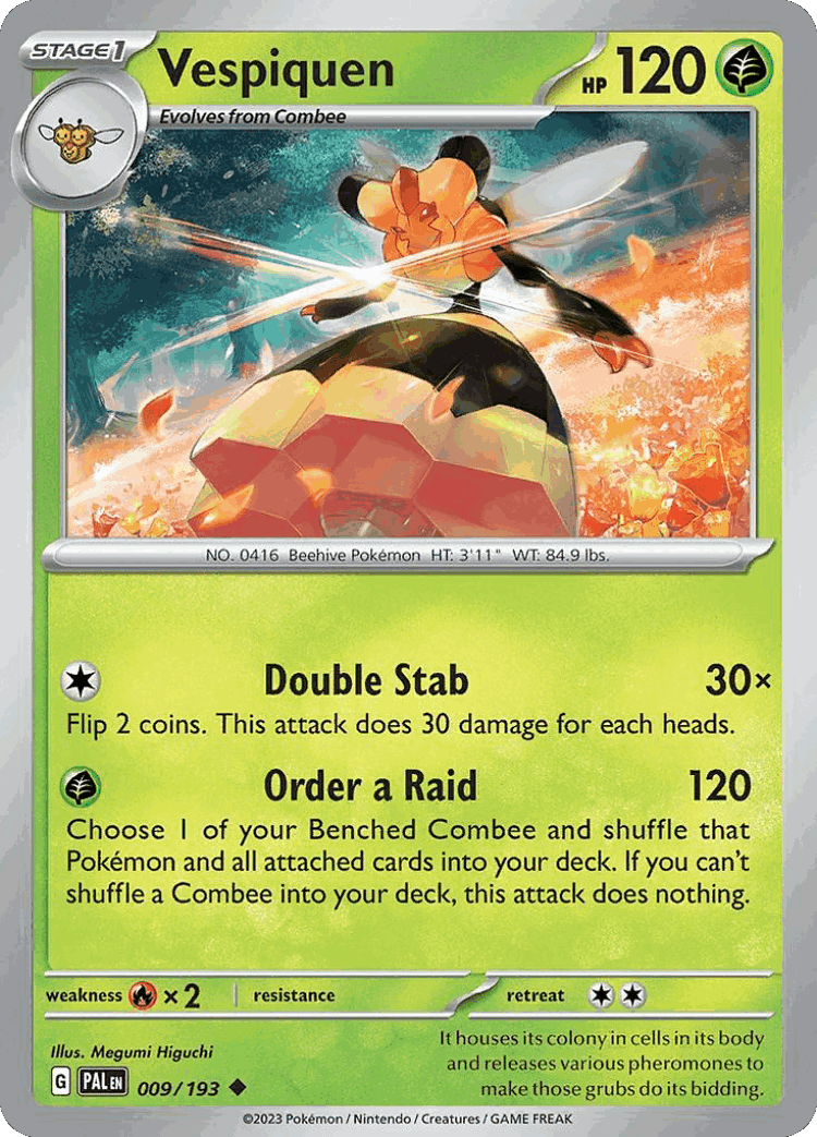 Vespiquen #9 from Paldea Evolved - Uncommon - Illustrated by Megumi Higuchi