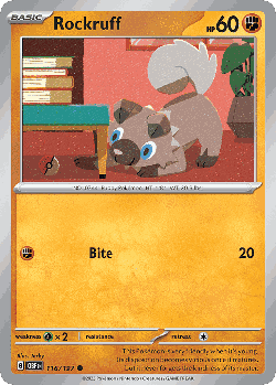 Rockruff 116, Obsidian Flames