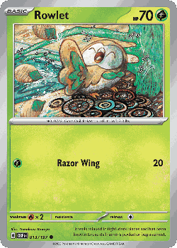 Rowlet Pokémon TCG card art